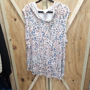 Lularoe 3xl Animal print Brittany Hooded Tank